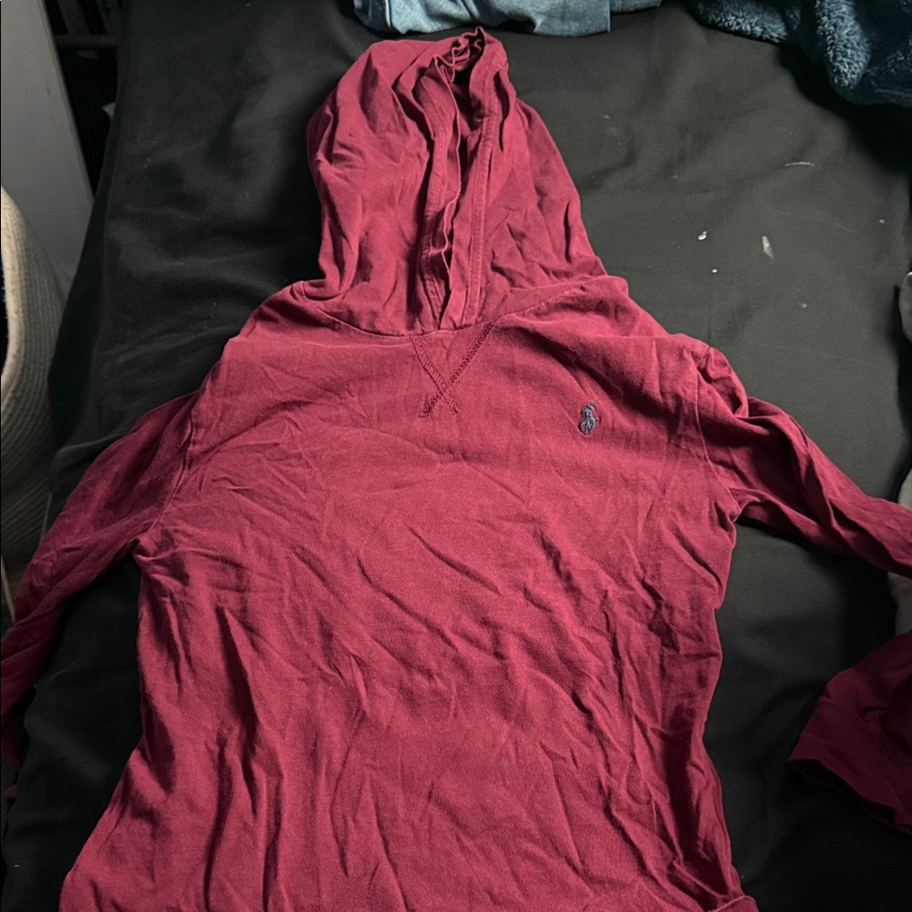 Polo by Ralph Lauren Kids Long Sleeve Hoodie - Burgundy